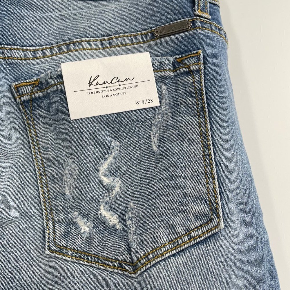 NWT Kancan Gainesville High Rise Folded Hem Skinny Distressed Jeans Womens 28 - Picture 11 of 11